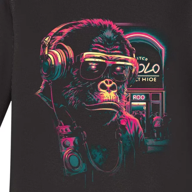 Neon Gorilla Baby Long Sleeve Bodysuit