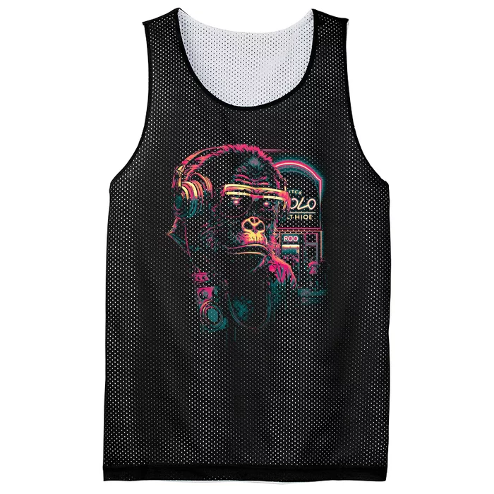 Neon Gorilla Mesh Reversible Basketball Jersey Tank