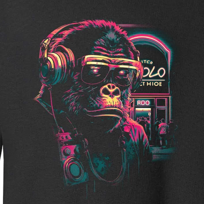 Neon Gorilla Toddler Sweatshirt