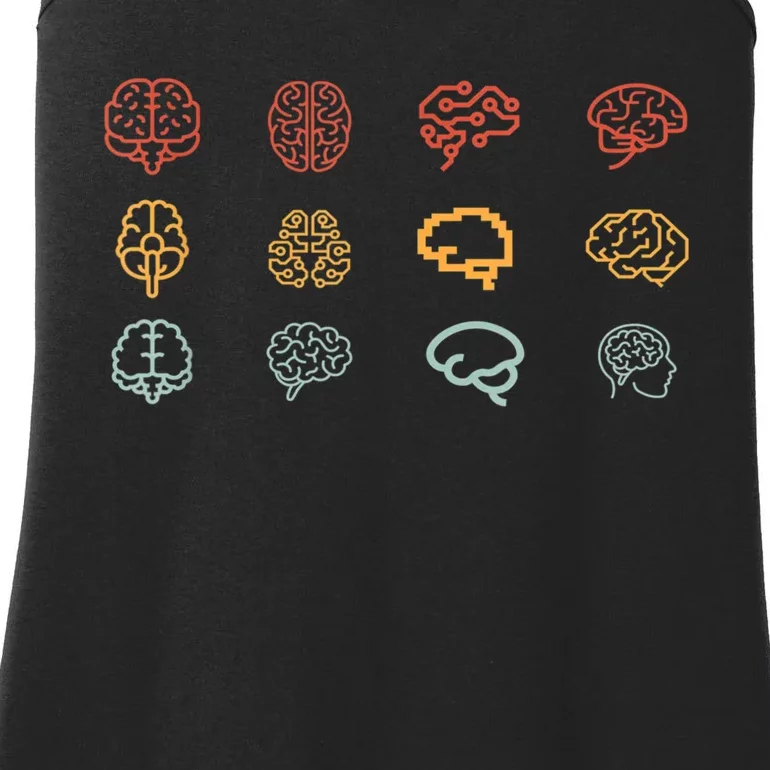 Neurologist Gift Neuroscience Retro Graphic Brain Science For Neurologist Ladies Essential Tank