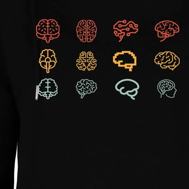 Neurologist Gift Neuroscience Retro Graphic Brain Science For Neurologist Womens Funnel Neck Pullover Hood