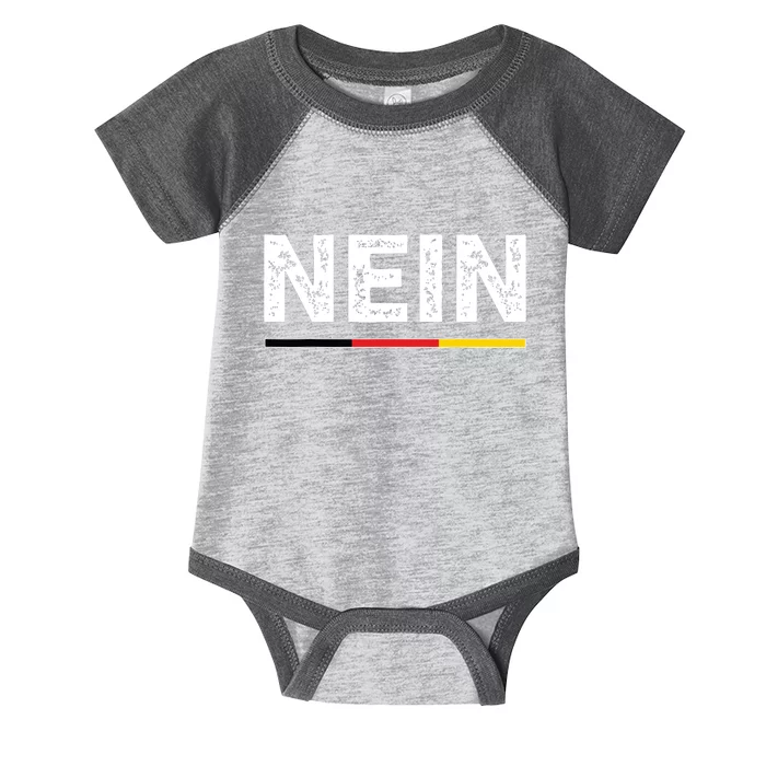 Nein German No Saying Funny Germany Vintage Infant Baby Jersey Bodysuit