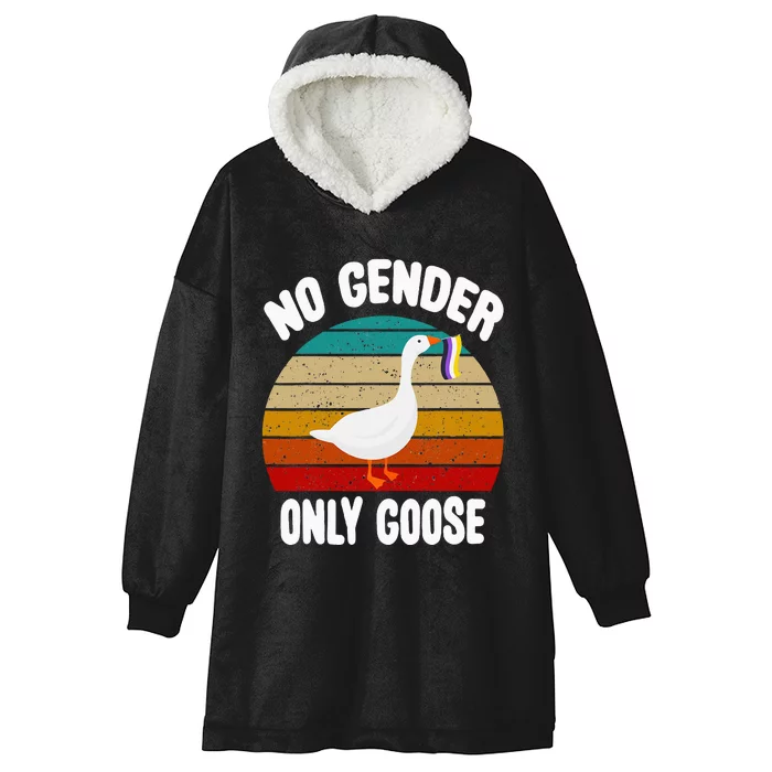 No Gender Only Goose Cute Animal Love Retro Lgbt Pride Month Hooded Wearable Blanket