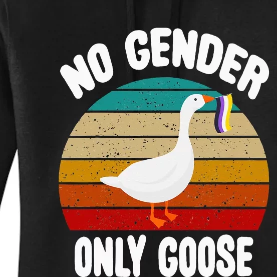 No Gender Only Goose Cute Animal Love Retro Lgbt Pride Month Women's Pullover Hoodie