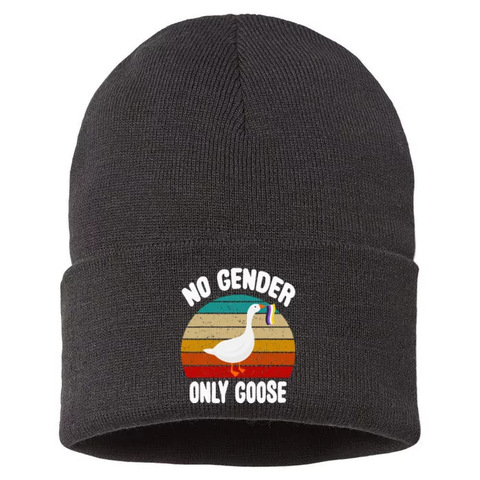 No Gender Only Goose Cute Animal Love Retro Lgbt Pride Month Sustainable Knit Beanie