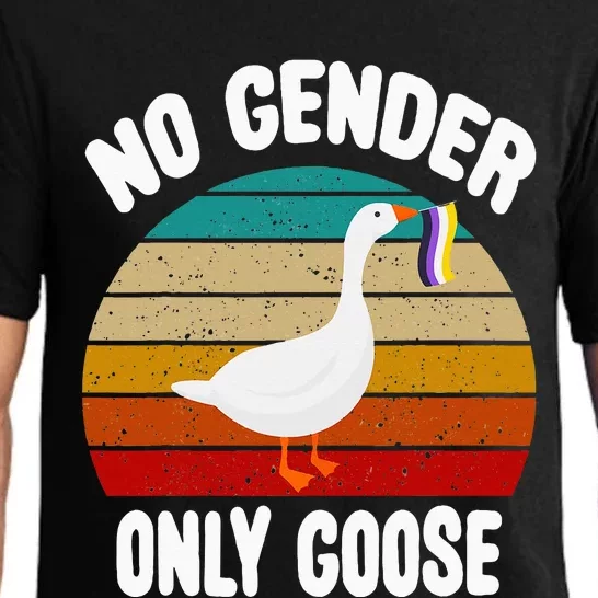 No Gender Only Goose Cute Animal Love Retro Lgbt Pride Month Pajama Set