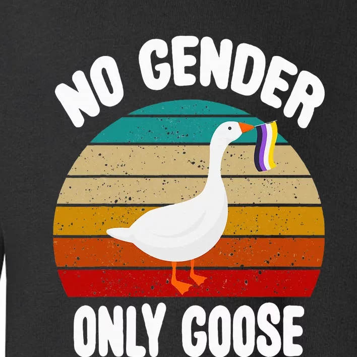 No Gender Only Goose Cute Animal Love Retro Lgbt Pride Month Toddler Sweatshirt