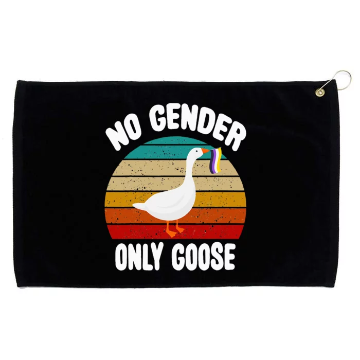 No Gender Only Goose Cute Animal Love Retro Lgbt Pride Month Grommeted Golf Towel