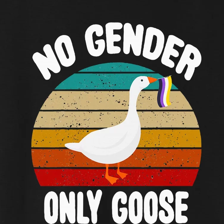 No Gender Only Goose Cute Animal Love Retro Lgbt Pride Month Women's Crop Top Tee