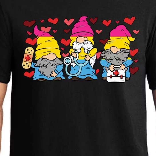 Nurse Gnome Pansexual LgbtQ Pride Rn Lpn Nursing Student Cool Gift Pajama Set