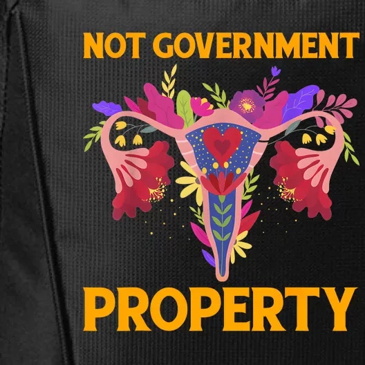 Not Government Property Funny Uterus Flower City Backpack