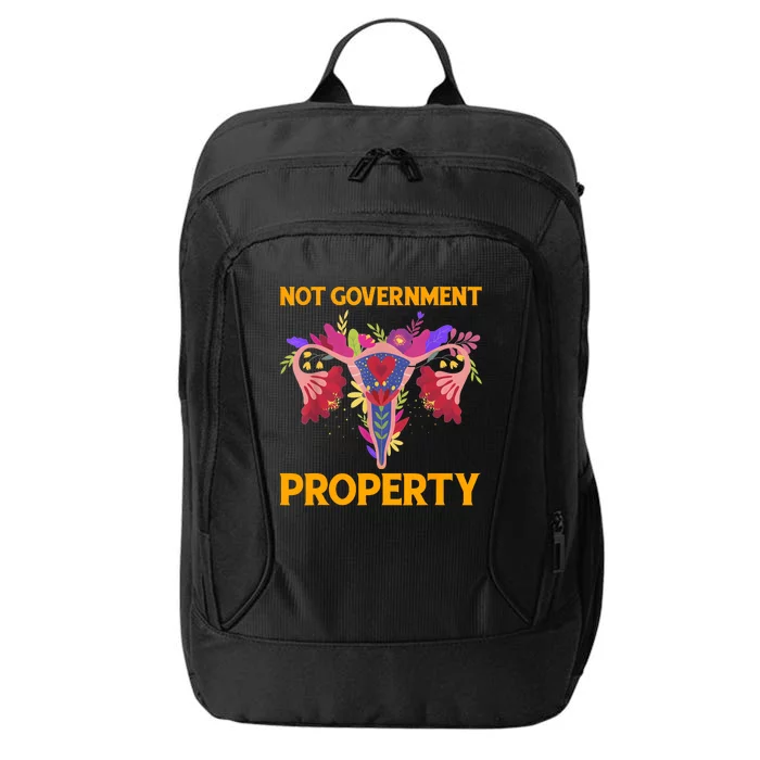 Not Government Property Funny Uterus Flower City Backpack