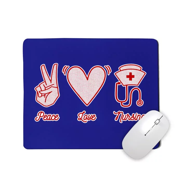 Nurse Gift Peace Love Nursing Rn Cna Student Lpn Cool Gift Mousepad