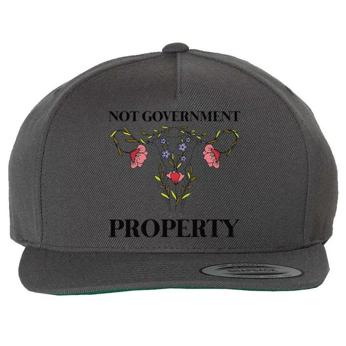 Not Government Property Wool Snapback Cap