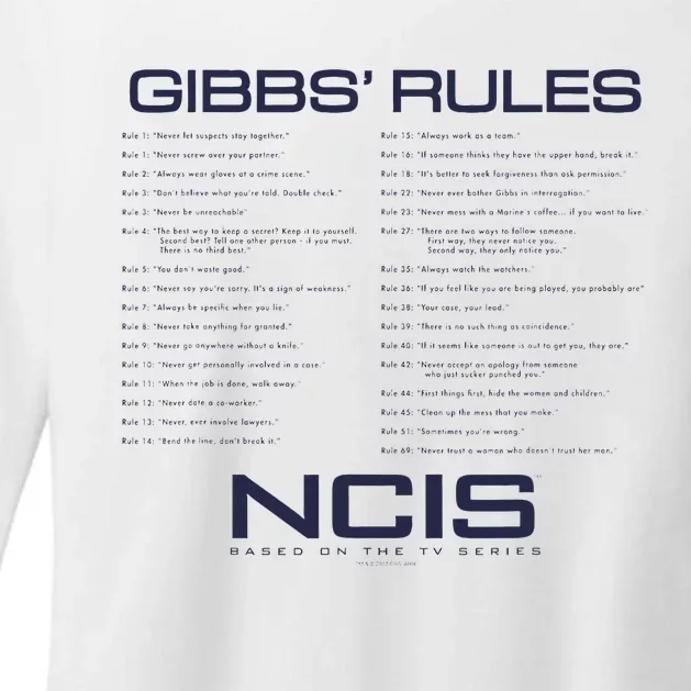 Nc.Is Gibbs Rules Womens CVC Long Sleeve Shirt