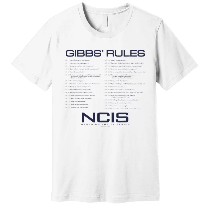 Nc.Is Gibbs Rules Premium T-Shirt