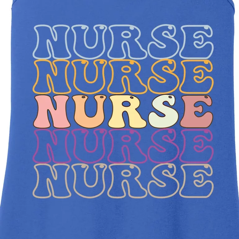 Nurse Groovy Retro Hippie Gift Ladies Essential Tank