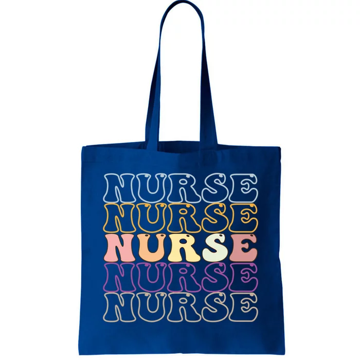 Nurse Groovy Retro Hippie Gift Tote Bag