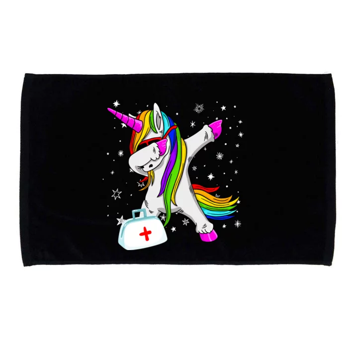 Nursicorn Graduation Rn Lpn Cna Healthcare Dabbing Unicorn Gift Microfiber Hand Towel