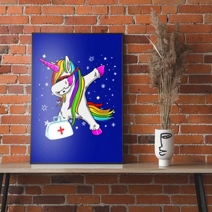 Nursicorn Graduation Rn Lpn Cna Healthcare Dabbing Unicorn Gift Poster