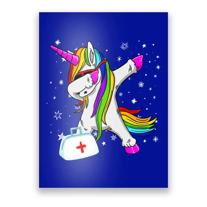 Nursicorn Graduation Rn Lpn Cna Healthcare Dabbing Unicorn Gift Poster