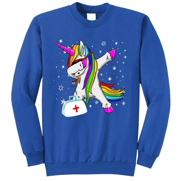 Nursicorn Graduation Rn Lpn Cna Healthcare Dabbing Unicorn Gift Tall Sweatshirt