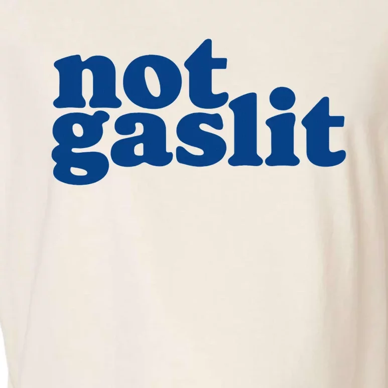 Not Gaslit Resist Gaslighting! Minimalist Antitrump Garment-Dyed Women's Muscle Tee