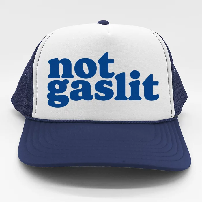 Not Gaslit Resist Gaslighting! Minimalist Antitrump Trucker Hat