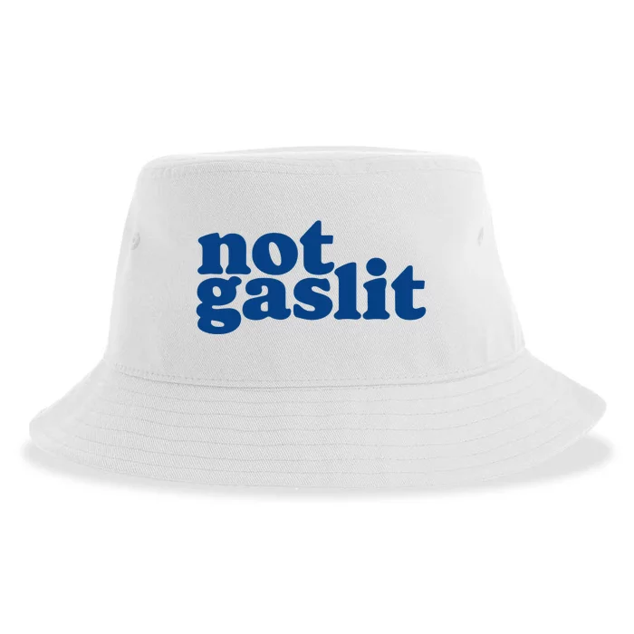 Not Gaslit Resist Gaslighting! Minimalist Antitrump Sustainable Bucket Hat