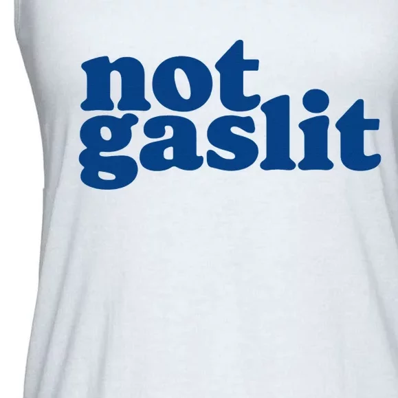 Not Gaslit Resist Gaslighting! Minimalist Antitrump Ladies Essential Flowy Tank