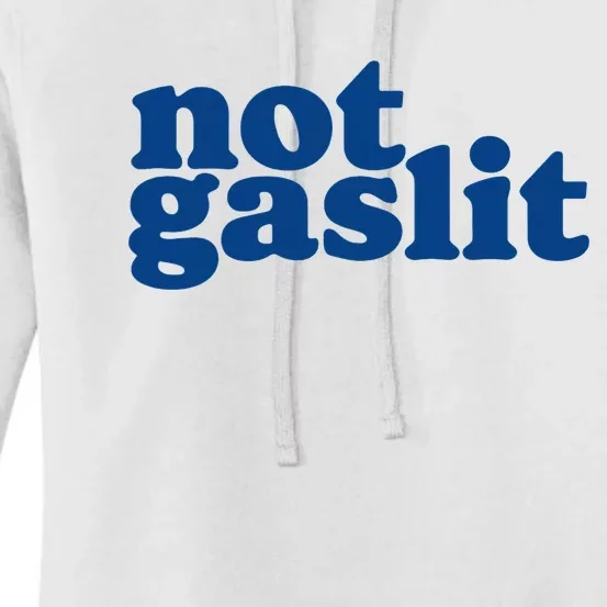 Not Gaslit Resist Gaslighting! Minimalist Antitrump Women's Pullover Hoodie