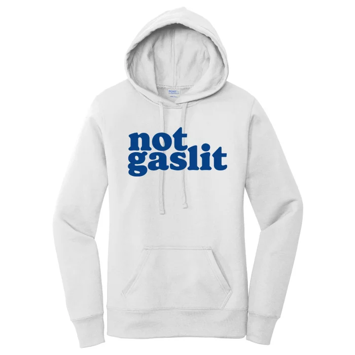 Not Gaslit Resist Gaslighting! Minimalist Antitrump Women's Pullover Hoodie