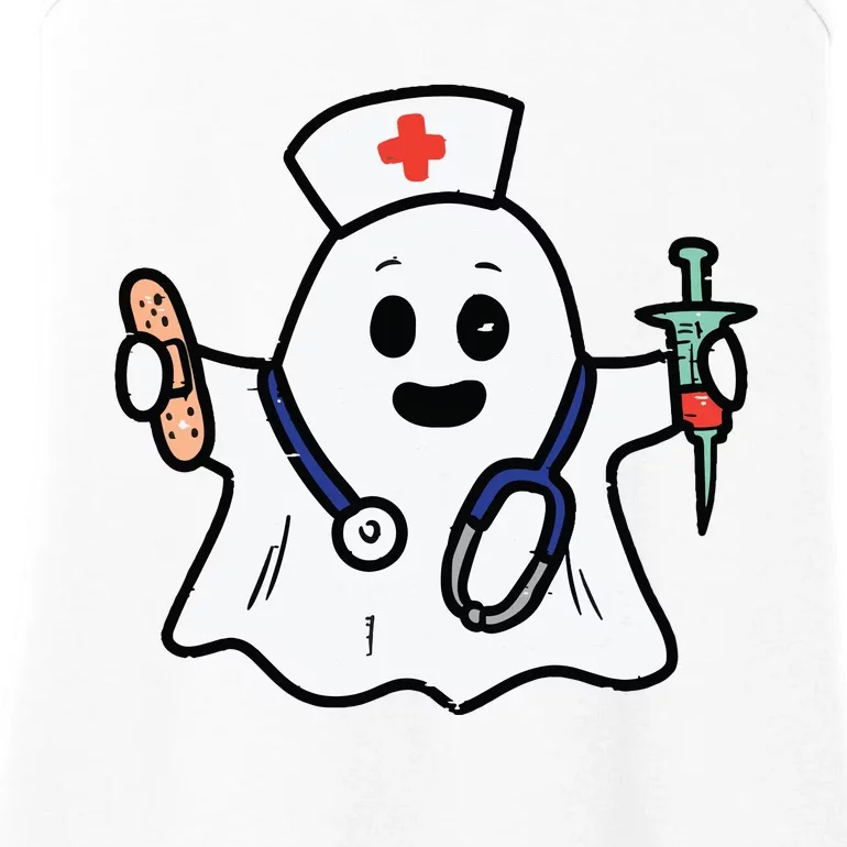 Nurse Ghost Scrub Top Halloween Costume For Nurses Women Rn Ladies Essential Tank