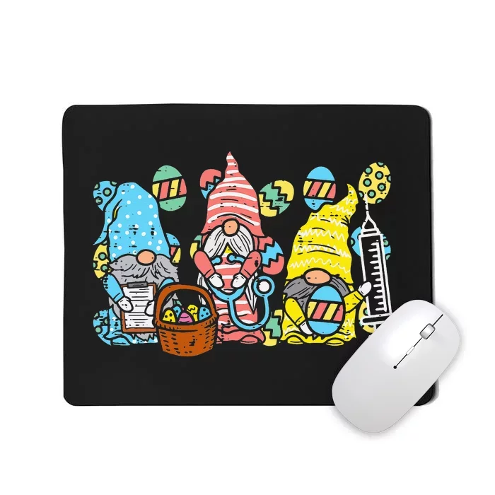 Nurse Gnomes Stethoscope Eggs Easter Scrub RN ICU Mousepad