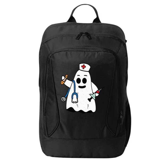 Nurse Ghost Scrub Cute Halloween Costume For Nurses RN City Backpack