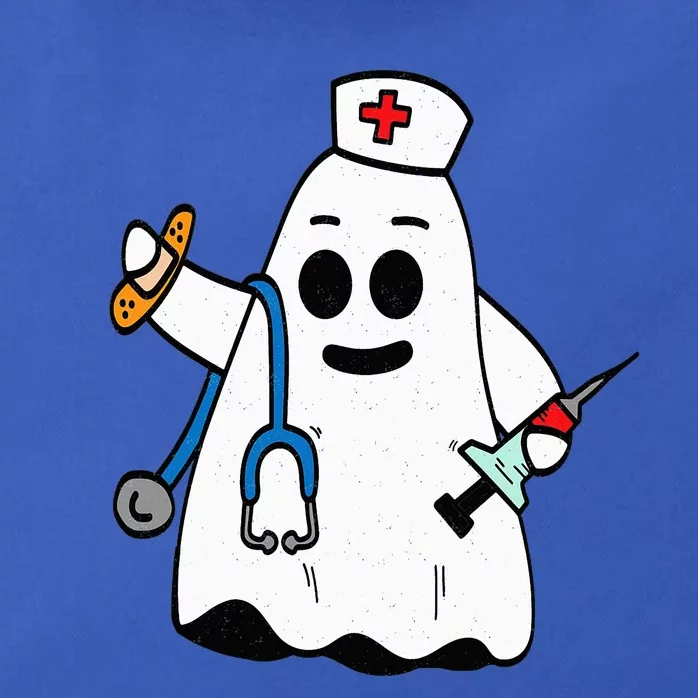 Nurse Ghost Scrub Cute Halloween Costume For Nurses RN Zip Tote Bag