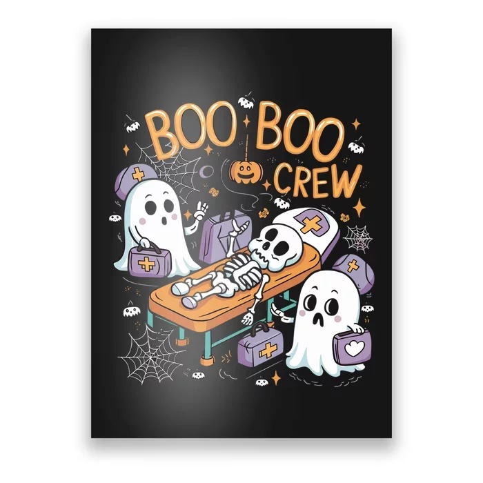 Nurse Ghost Skeleton Funny Boo Crew Halloween Poster