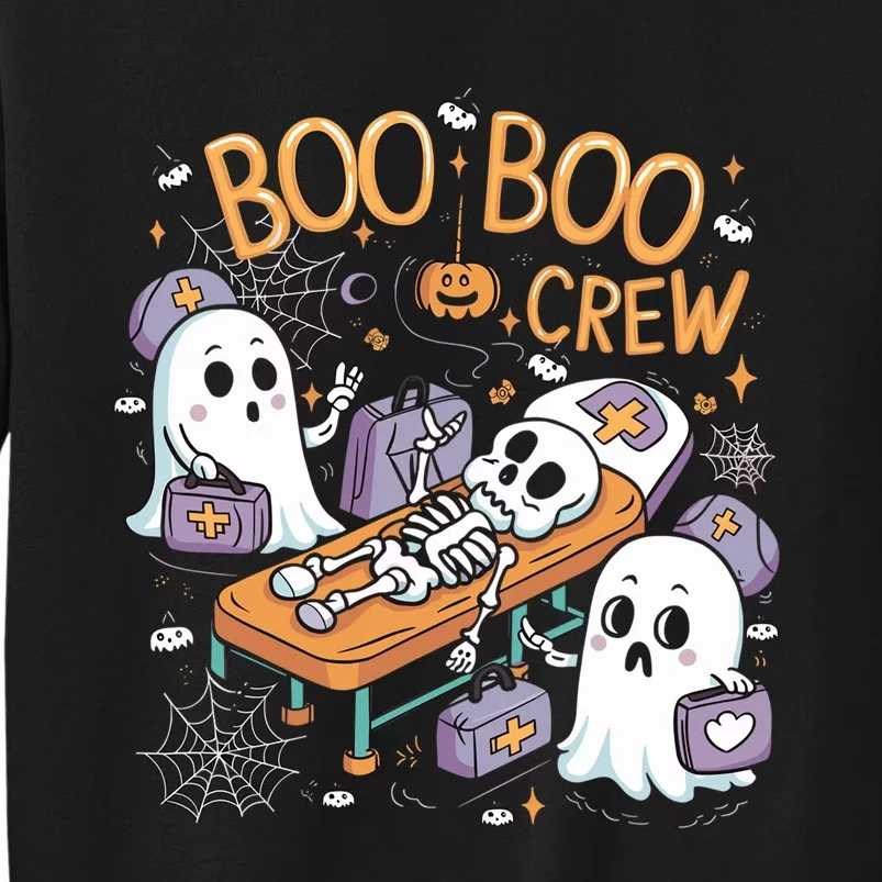 Nurse Ghost Skeleton Funny Boo Crew Halloween Tall Sweatshirt