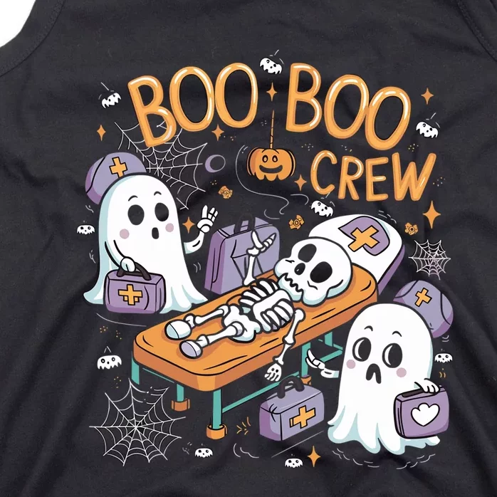 Nurse Ghost Skeleton Funny Boo Crew Halloween Tank Top