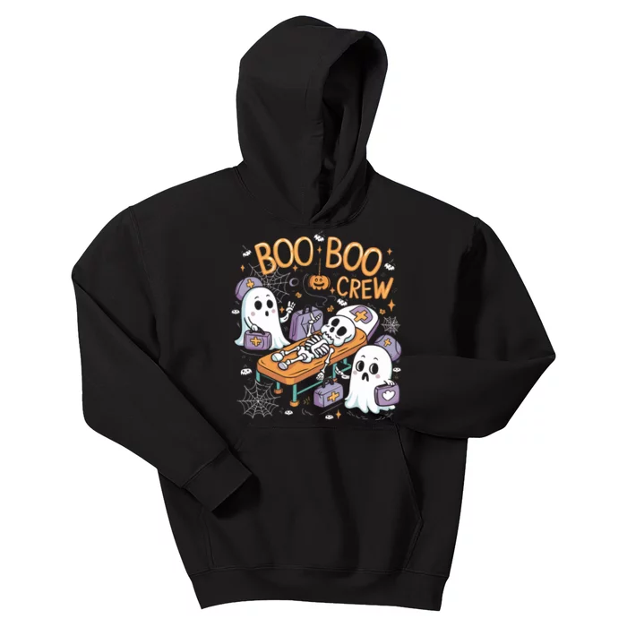 Nurse Ghost Skeleton Funny Boo Crew Halloween Kids Hoodie