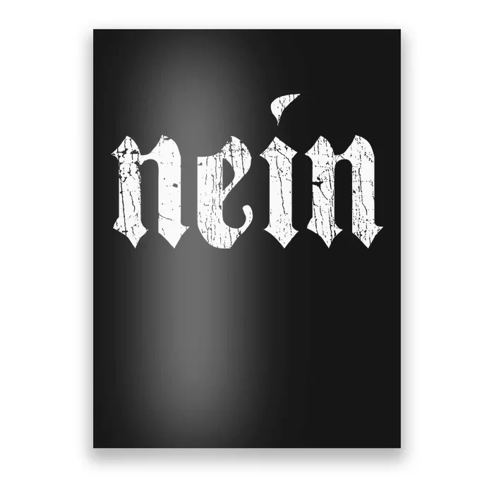 Nein German Saying No Funny Germany Deutschland Vintage Poster