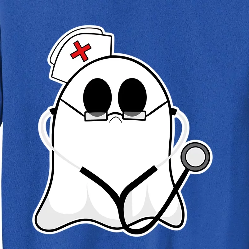 Nurse Ghost Scrub Top Halloween Costume For Nurses Rn Funny Gift Tall Sweatshirt