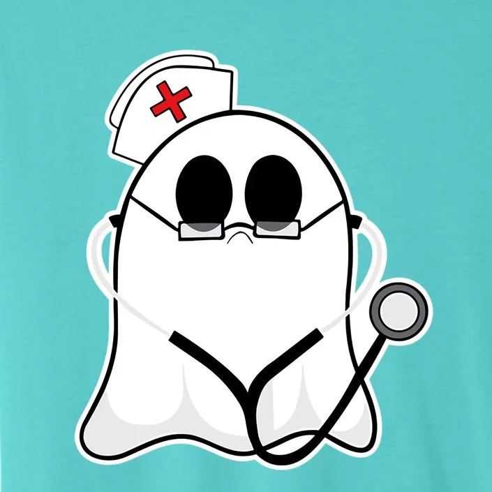 Nurse Ghost Scrub Top Halloween Costume For Nurses Rn Funny Gift ChromaSoft Performance T-Shirt