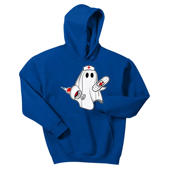 Nurse Ghost Scrub Top Halloween Costume For Nurses Rn Gift Kids Hoodie