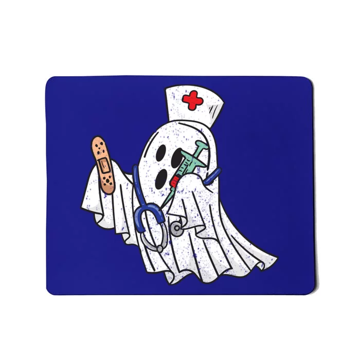 Nurse Ghost Scrub Top Halloween Costume For Nurses Rn Gift Mousepad