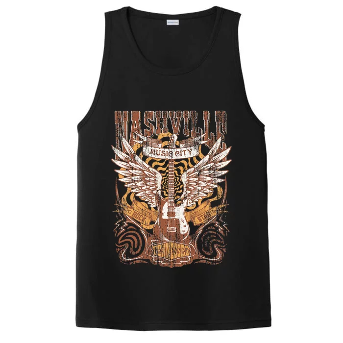 Nashville Guitarist Souvenir Music City Melodies Performance Tank