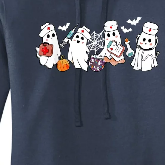 Nurse Ghost Scrub Nursing Halloween Costume For Nurses Gift Women's Pullover Hoodie