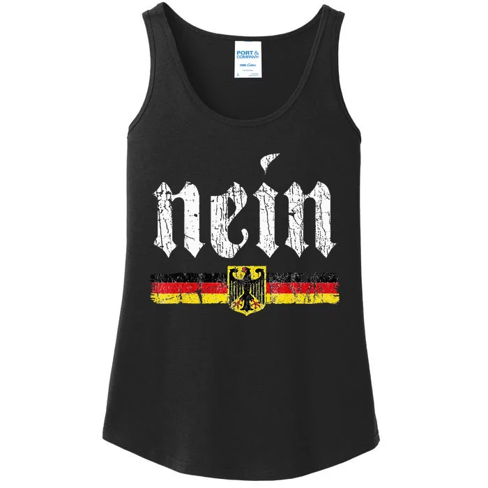 Nein German Saying No Funny Germany Oktoberfest Vintage Ladies Essential Tank