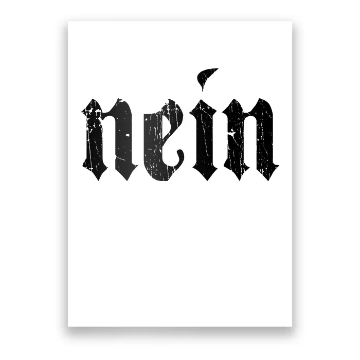 Nein German Saying No Funny Germany Deutschland Vintage Poster