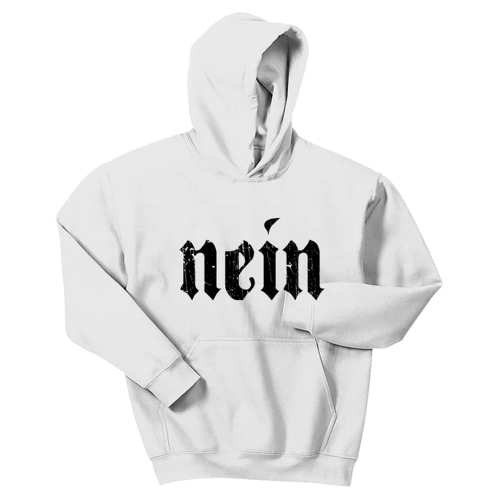 Nein German Saying No Funny Germany Deutschland Vintage Kids Hoodie